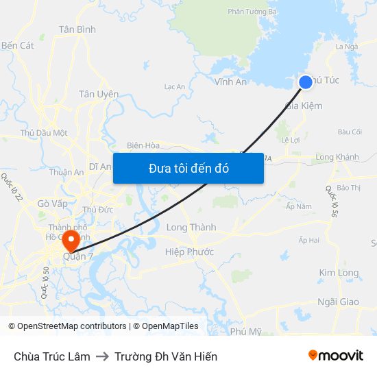 Chùa Trúc Lâm to Trường Đh Văn Hiến map