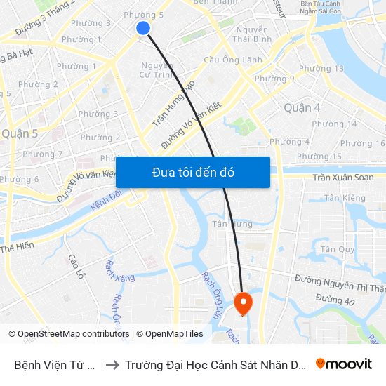 Bệnh Viện Từ Dũ to Trường Đại Học Cảnh Sát Nhân Dân map