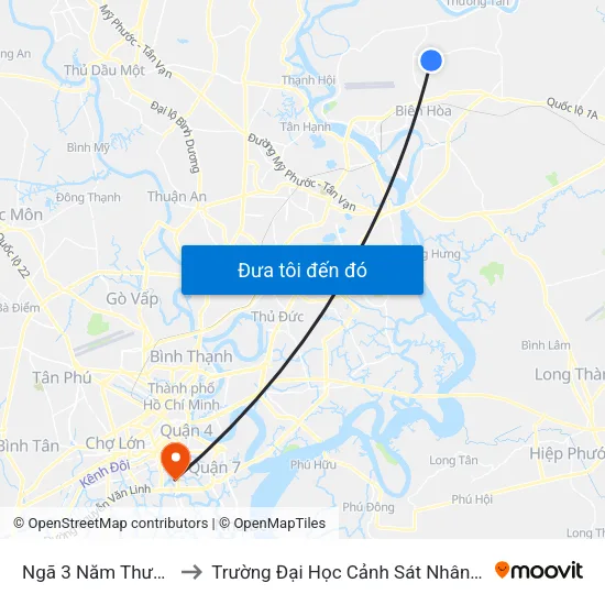Ngã 3 Năm Thưởng to Trường Đại Học Cảnh Sát Nhân Dân map
