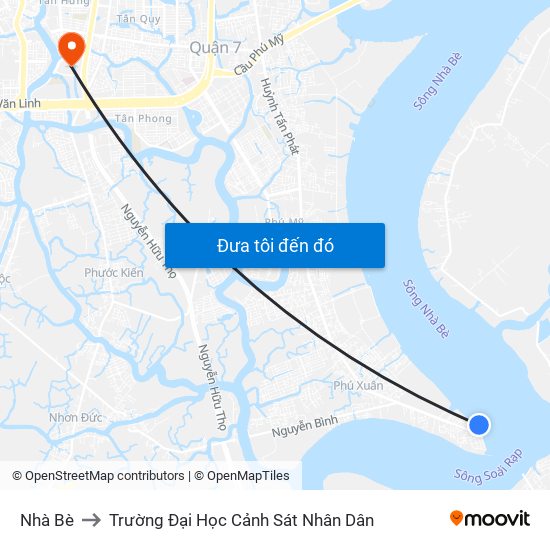 Nhà Bè to Trường Đại Học Cảnh Sát Nhân Dân map