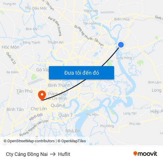 Cty Cảng Đồng Nai to Huflit map