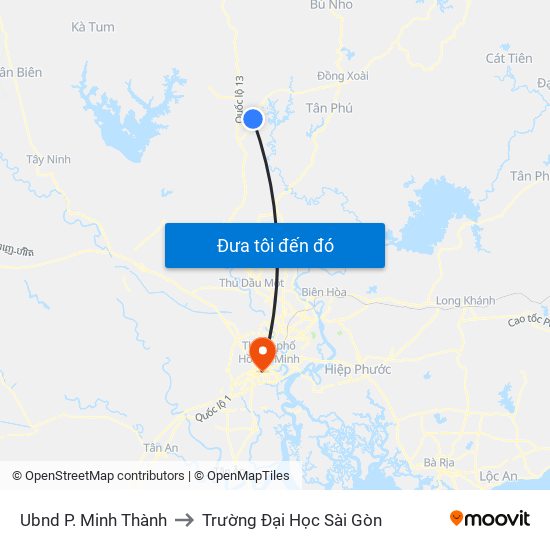 Ubnd P. Minh Thành to Trường Đại Học Sài Gòn map