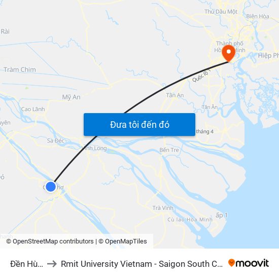 Đền Hùng to Rmit University Vietnam - Saigon South Campus map