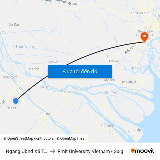 Ngang Ubnd Xã Trung Hưng to Rmit University Vietnam - Saigon South Campus map