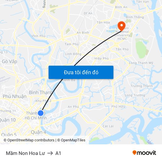 Mầm Non Hoa Lư to A1 map