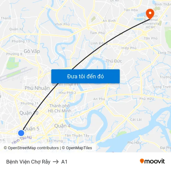 Bệnh Viện Chợ Rẫy to A1 map