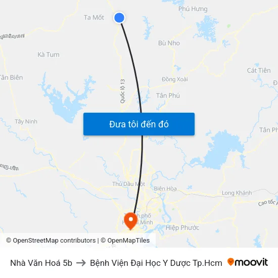 Nhà Văn Hoá 5b to Bệnh Viện Đại Học Y Dược Tp.Hcm map