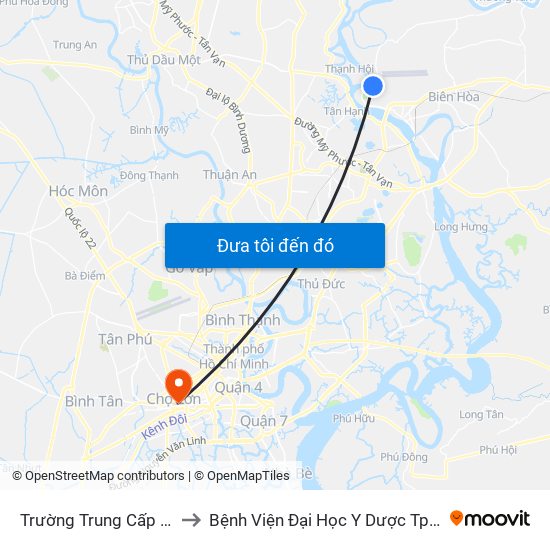 Trường Trung Cấp Gtvt to Bệnh Viện Đại Học Y Dược Tp.Hcm map