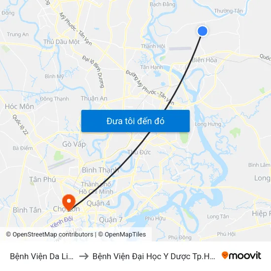 Bệnh Viện Da Liễu to Bệnh Viện Đại Học Y Dược Tp.Hcm map