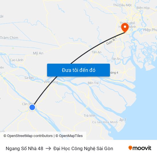 Ngang Số Nhà 48 to Đại Học Công Nghệ Sài Gòn map