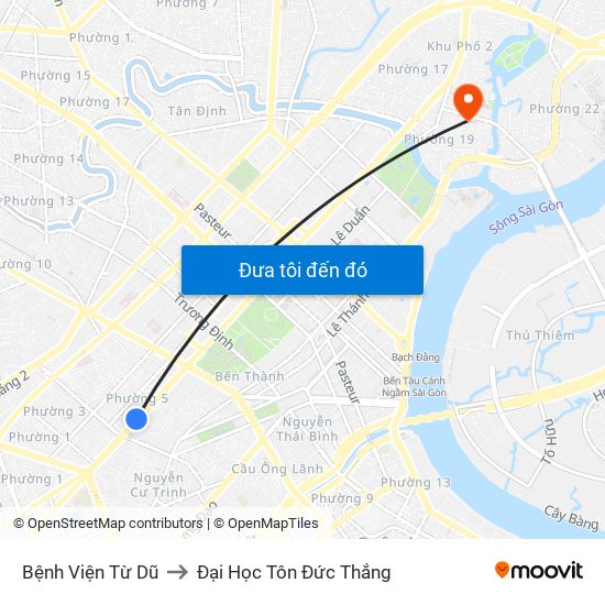 Bệnh Viện Từ Dũ to Đại Học Tôn Đức Thắng map