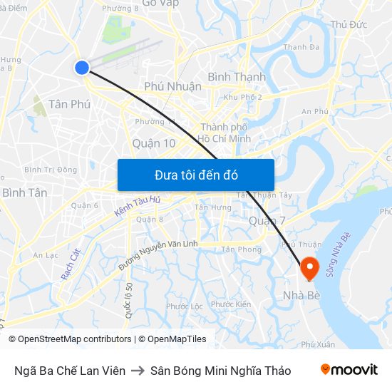 Ngã Ba Chế Lan Viên to Sân Bóng Mini Nghĩa Thảo map