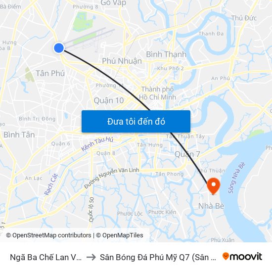 Ngã Ba Chế Lan Viên to Sân Bóng Đá Phú Mỹ Q7 (Sân Cát) map