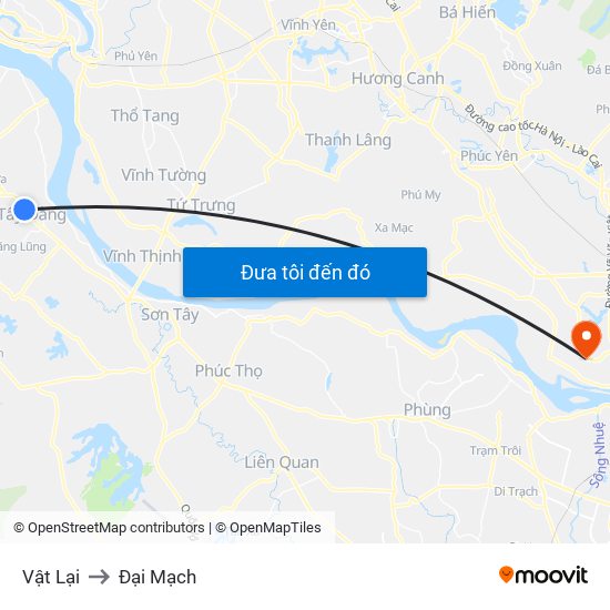 Vật Lại to Đại Mạch map