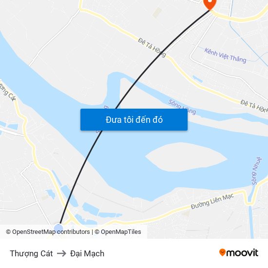 Thượng Cát to Đại Mạch map