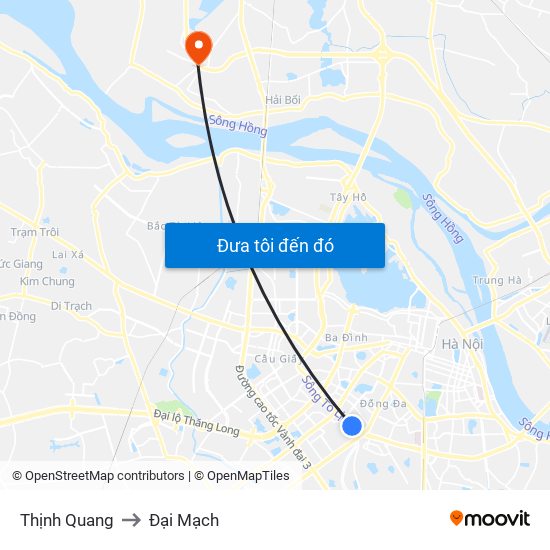 Thịnh Quang to Đại Mạch map