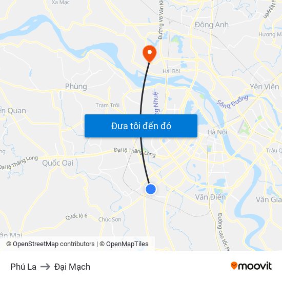 Phú La to Đại Mạch map