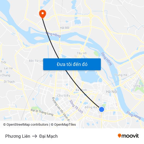 Phương Liên to Đại Mạch map