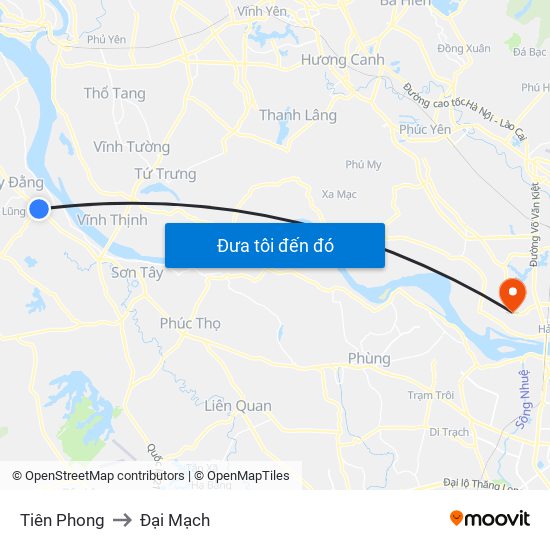 Tiên Phong to Đại Mạch map