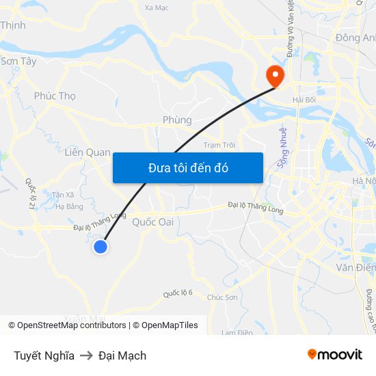 Tuyết Nghĩa to Đại Mạch map