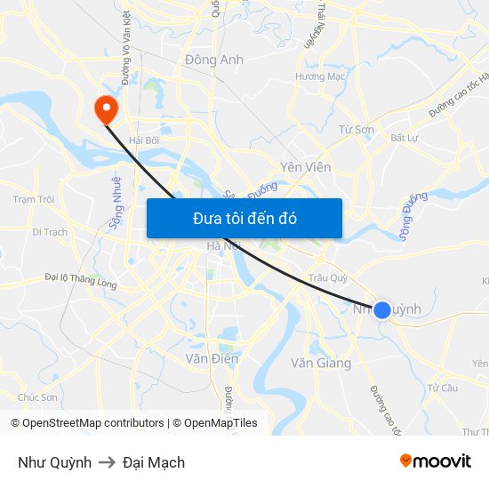 Như Quỳnh to Đại Mạch map