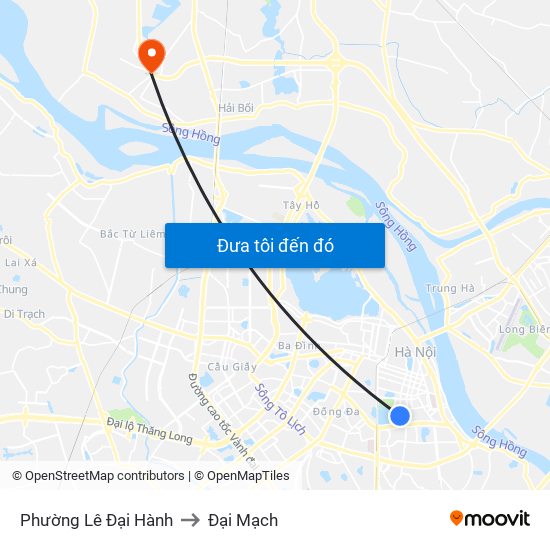 Phường Lê Đại Hành to Đại Mạch map