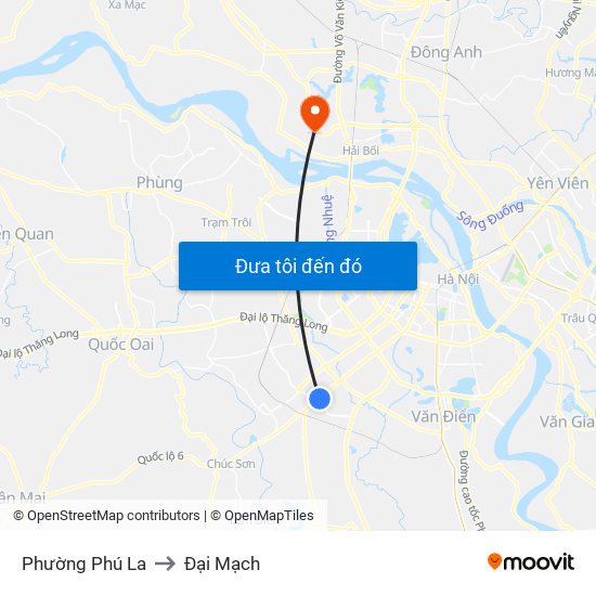 Phường Phú La to Đại Mạch map