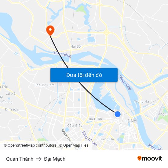 Quán Thánh to Đại Mạch map