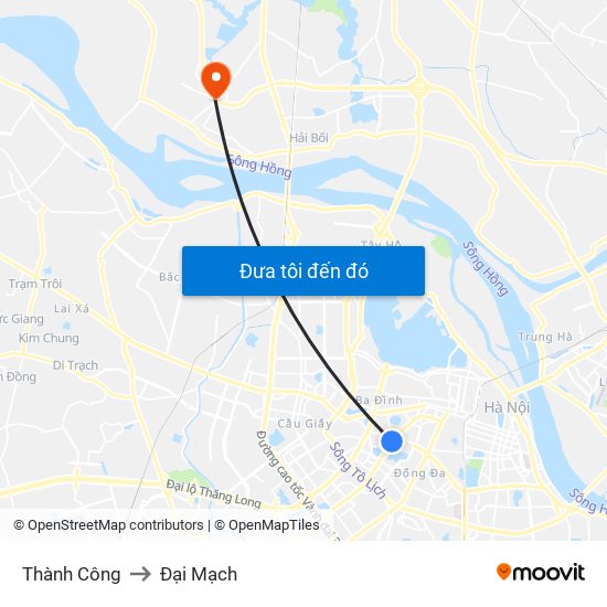 Thành Công to Đại Mạch map