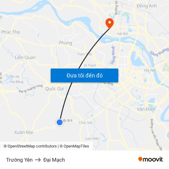 Trường Yên to Đại Mạch map