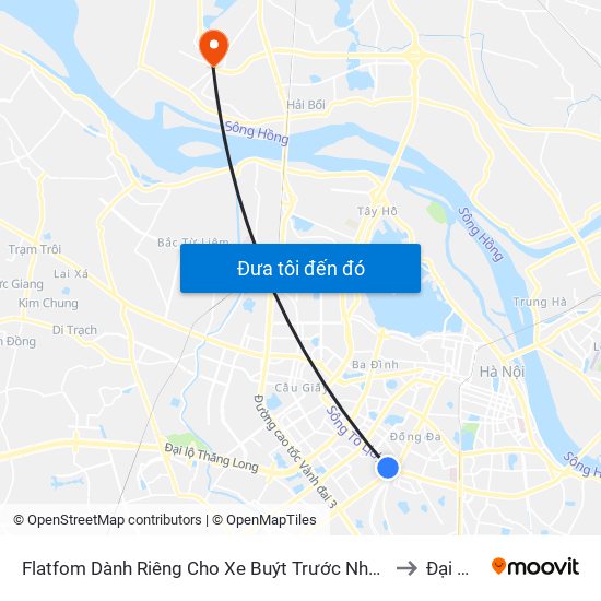 Flatfom Dành Riêng Cho Xe Buýt Trước Nhà 45 Đường Láng to Đại Mạch map