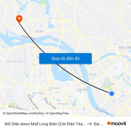 Đối Diện Aeon Mall Long Biên (Cột Điện T4a/2a-B Đường Cổ Linh) to Đại Mạch map