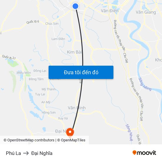 Phú La to Đại Nghĩa map