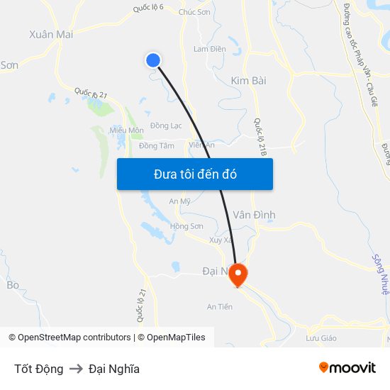 Tốt Động to Đại Nghĩa map