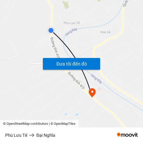 Phù Lưu Tế to Đại Nghĩa map