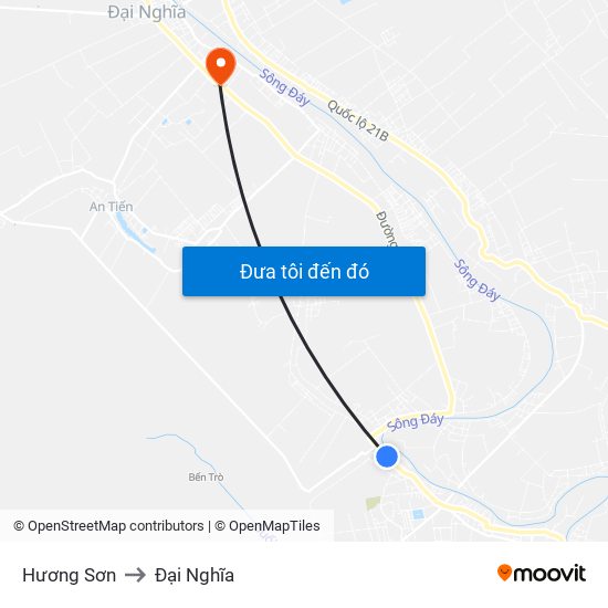 Hương Sơn to Đại Nghĩa map