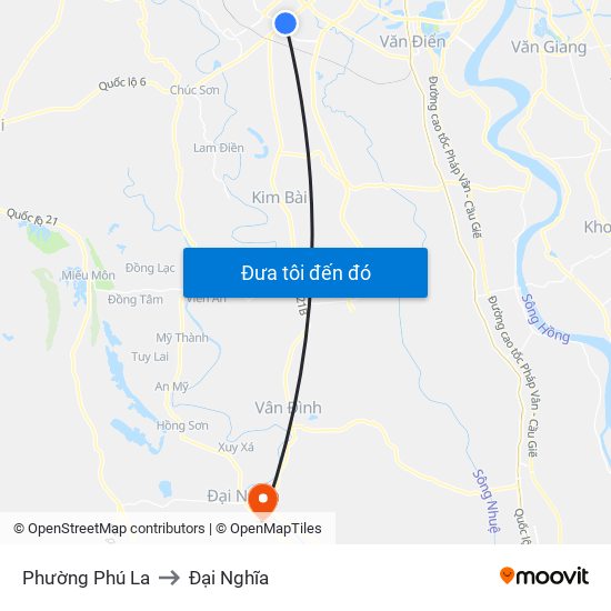 Phường Phú La to Đại Nghĩa map