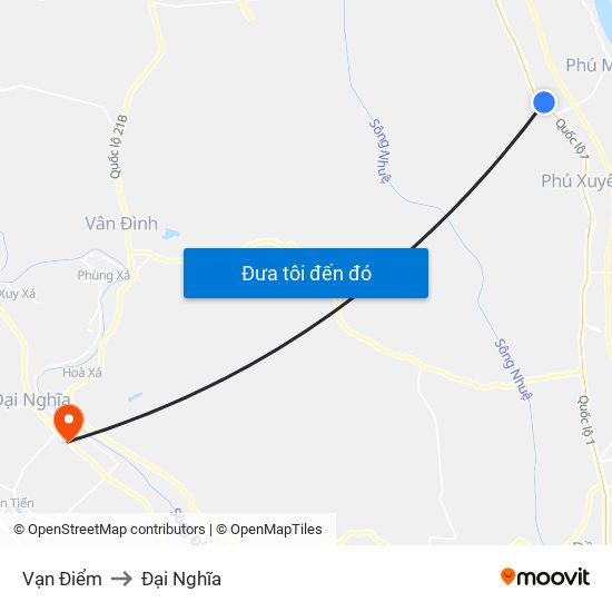 Vạn Điểm to Đại Nghĩa map