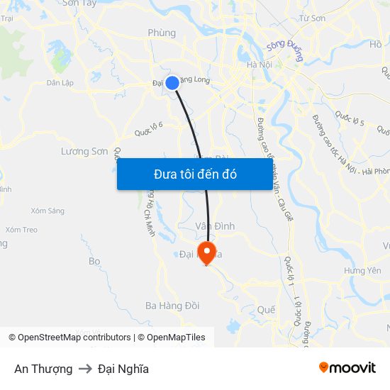 An Thượng to Đại Nghĩa map