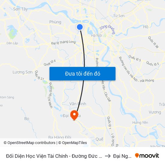 Đối Diện Học Viện Tài Chính - Đường Đức Thắng to Đại Nghĩa map