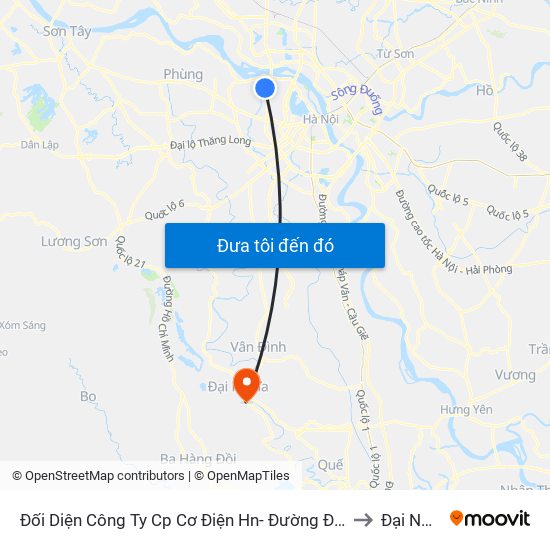 Đối Diện Công Ty Cp Cơ Điện Hn- Đường Đức Thắng to Đại Nghĩa map