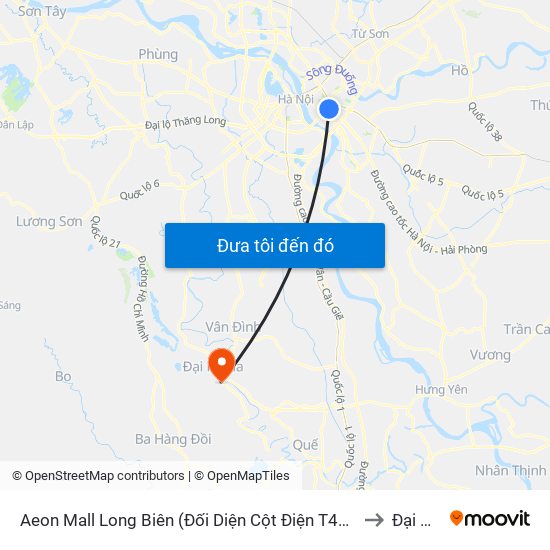 Aeon Mall Long Biên (Đối Diện Cột Điện T4a/2a-B Đường Cổ Linh) to Đại Nghĩa map