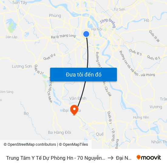 Trung Tâm Y Tế Dự Phòng Hn - 70 Nguyễn Chí Thanh to Đại Nghĩa map