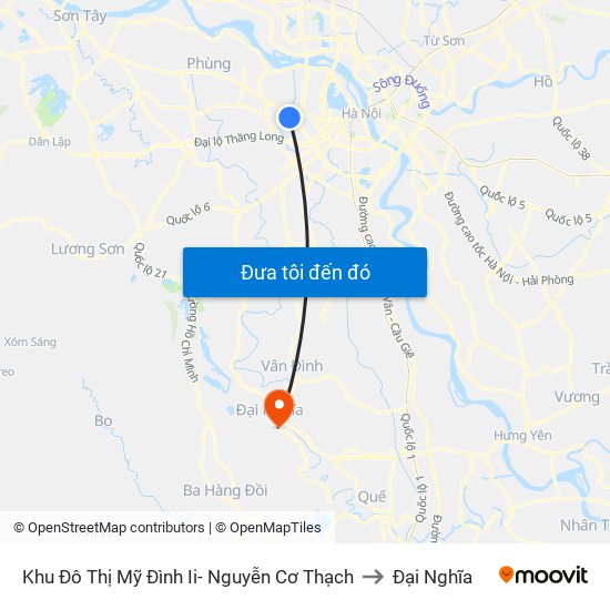 Khu Đô Thị Mỹ Đình Ii- Nguyễn Cơ Thạch to Đại Nghĩa map
