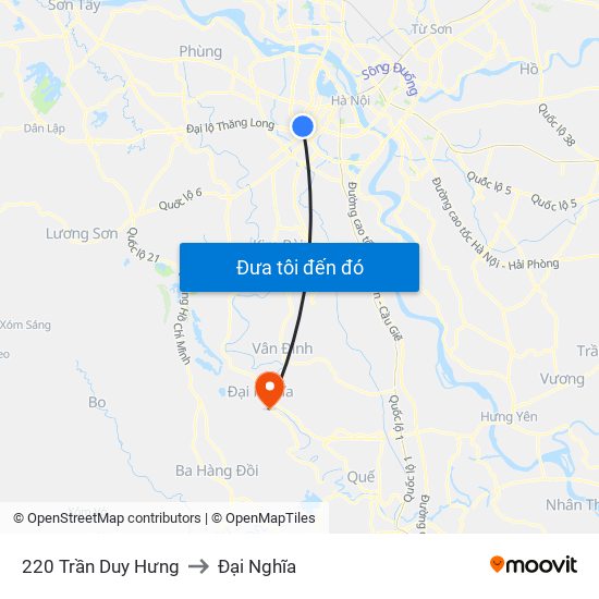 220 Trần Duy Hưng to Đại Nghĩa map