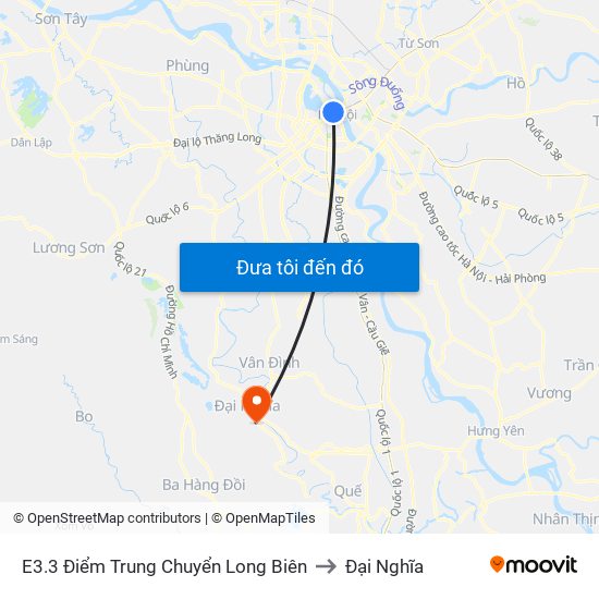 E3.3 Điểm Trung Chuyển Long Biên to Đại Nghĩa map