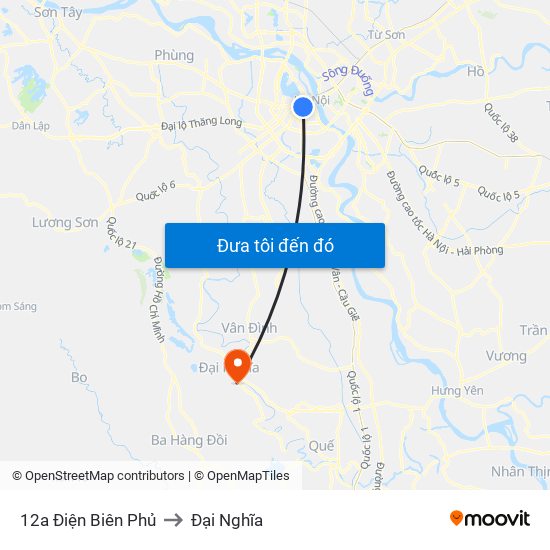 12a Điện Biên Phủ to Đại Nghĩa map