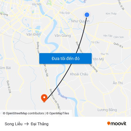 Song Liễu to Đại Thắng map
