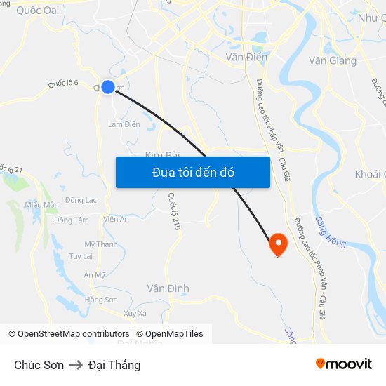 Chúc Sơn to Đại Thắng map