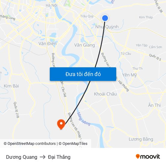 Dương Quang to Đại Thắng map